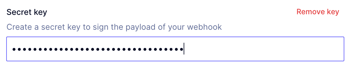 Hygraph webhook secret key