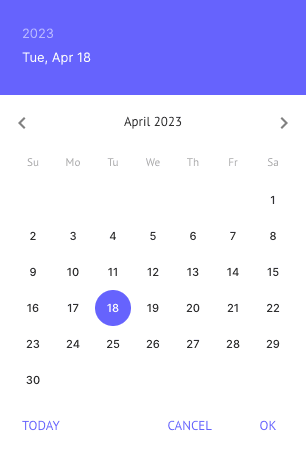 Calendar picker