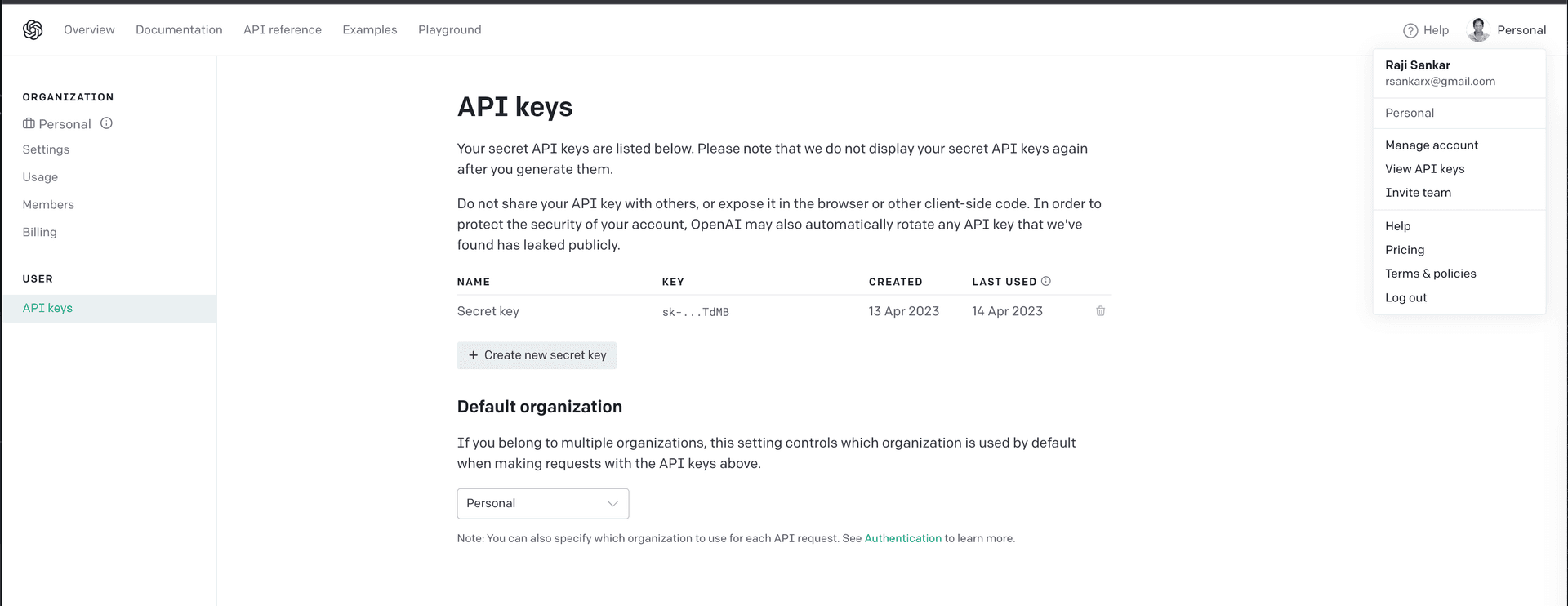 OpenAI API Key