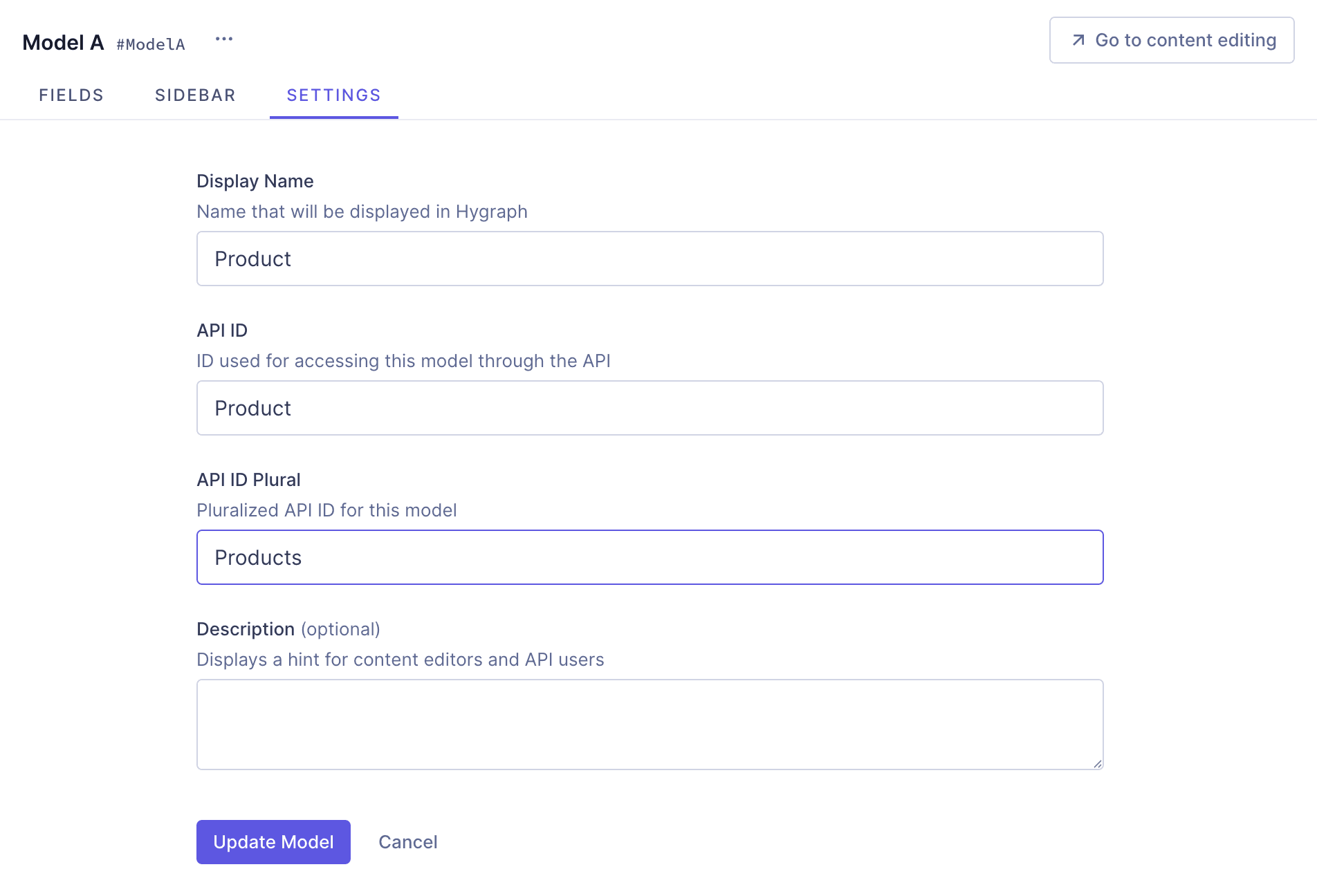 Card grid with references - Models