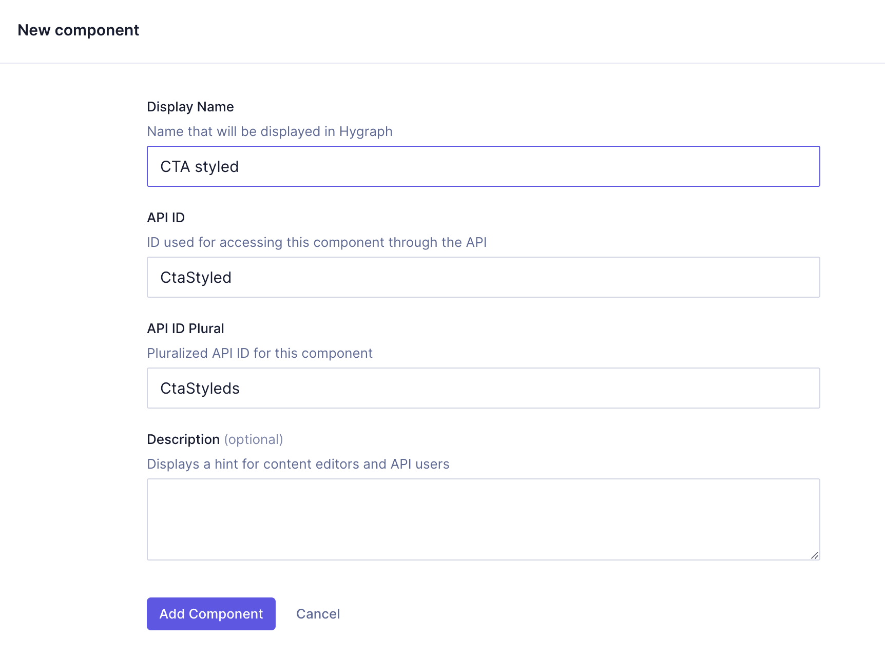 Styled CTA component