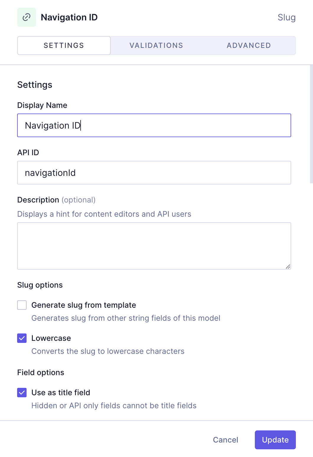 Navigation model - ID