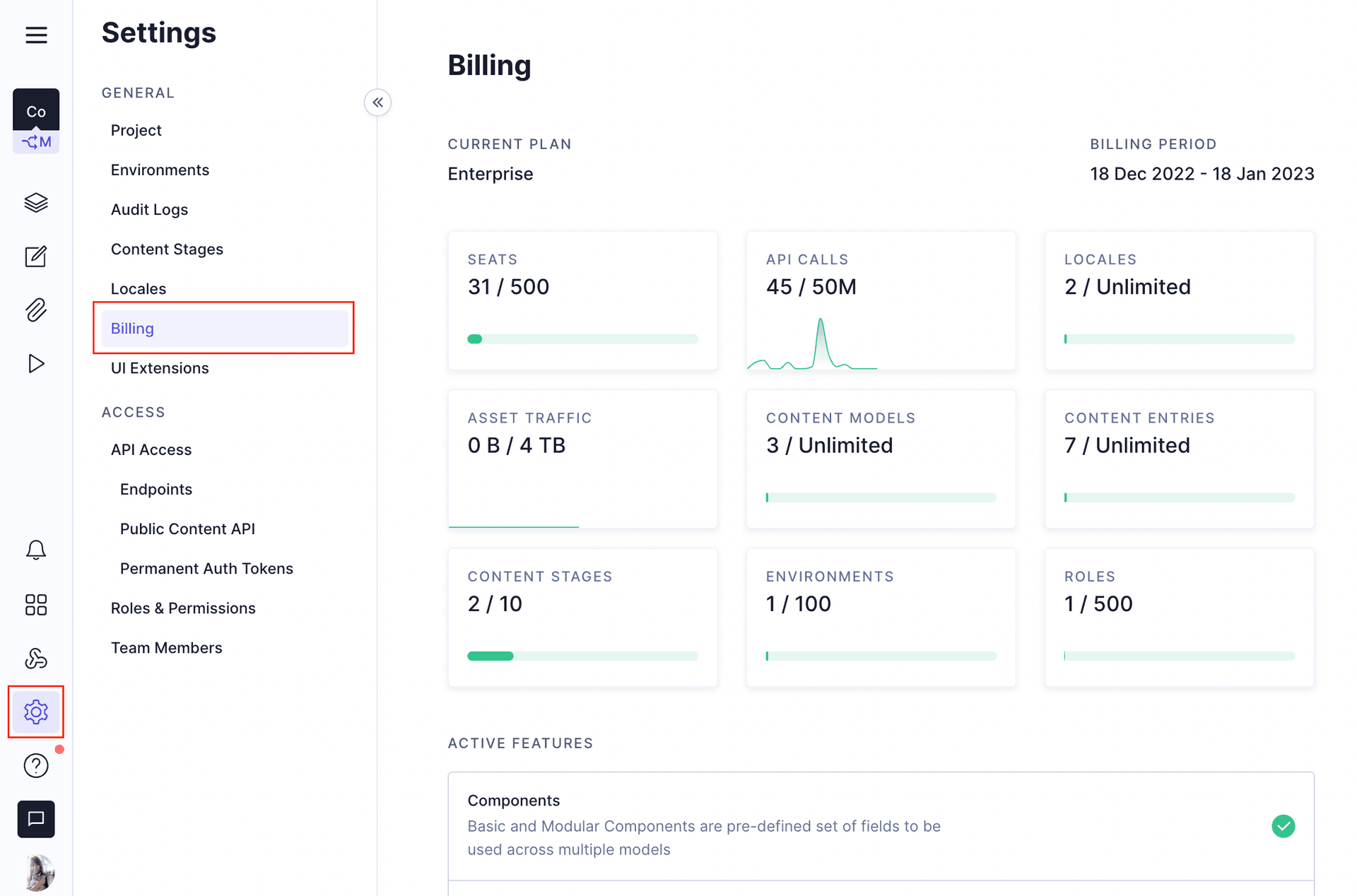 Billing details