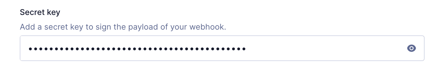 Hygraph webhook secret key