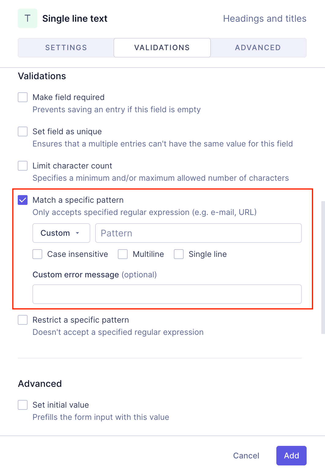 Match a specific pattern