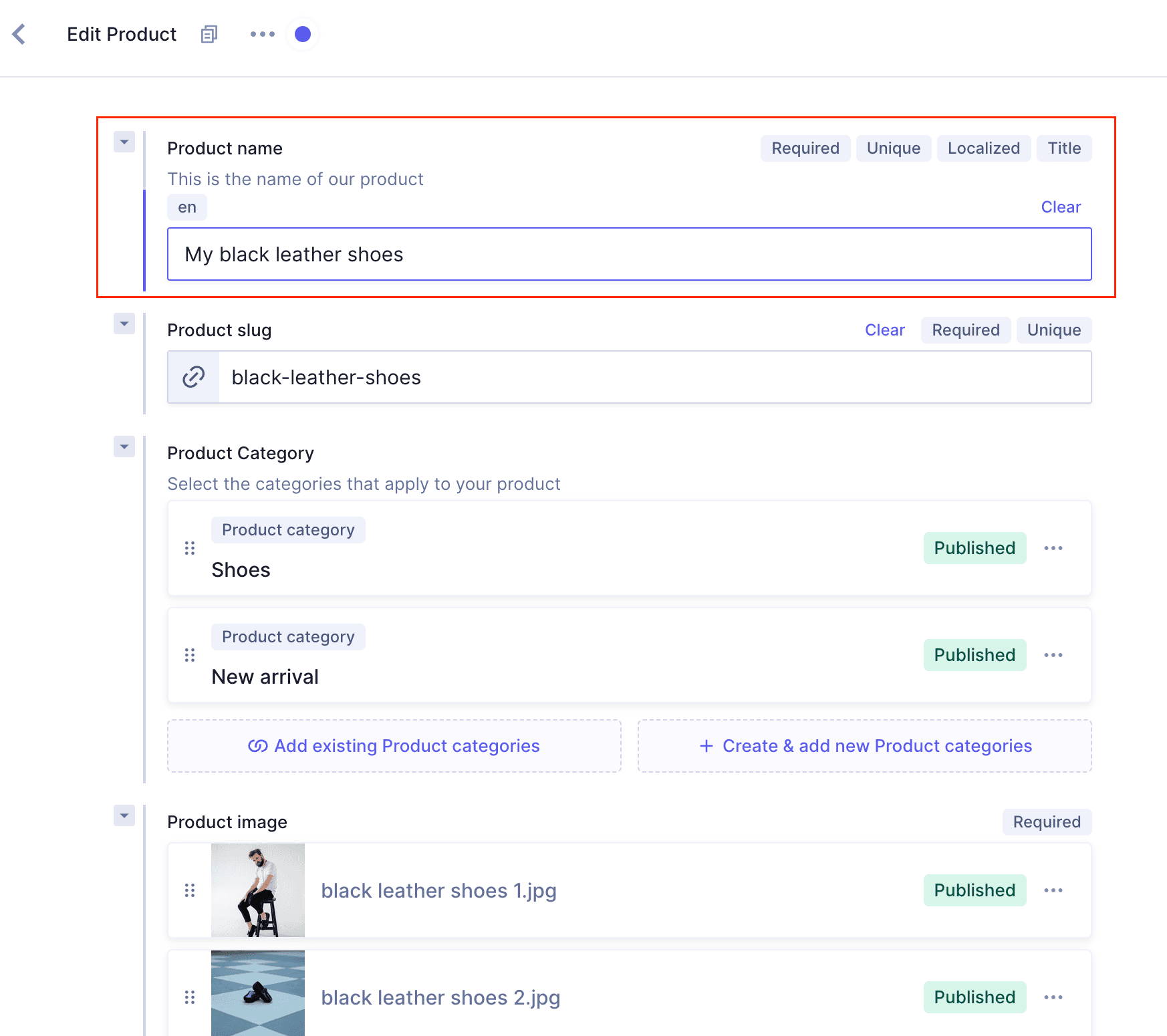 updateProduct mutation - example 2