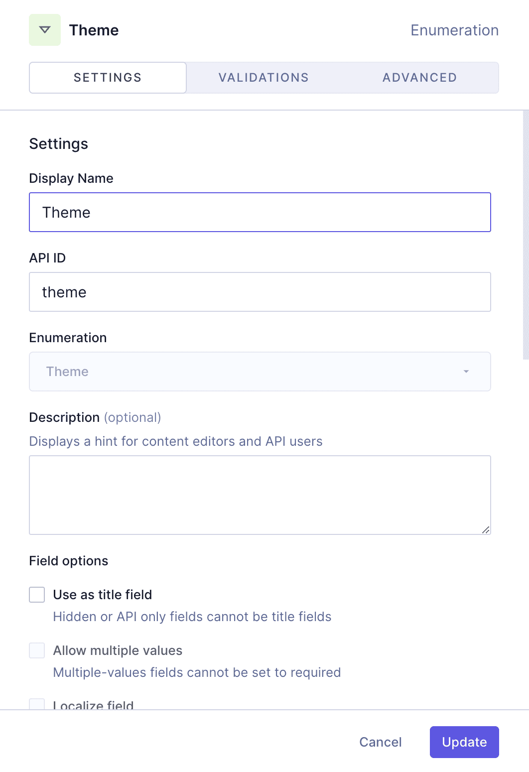 Card Type 2 component - Theme enumeration