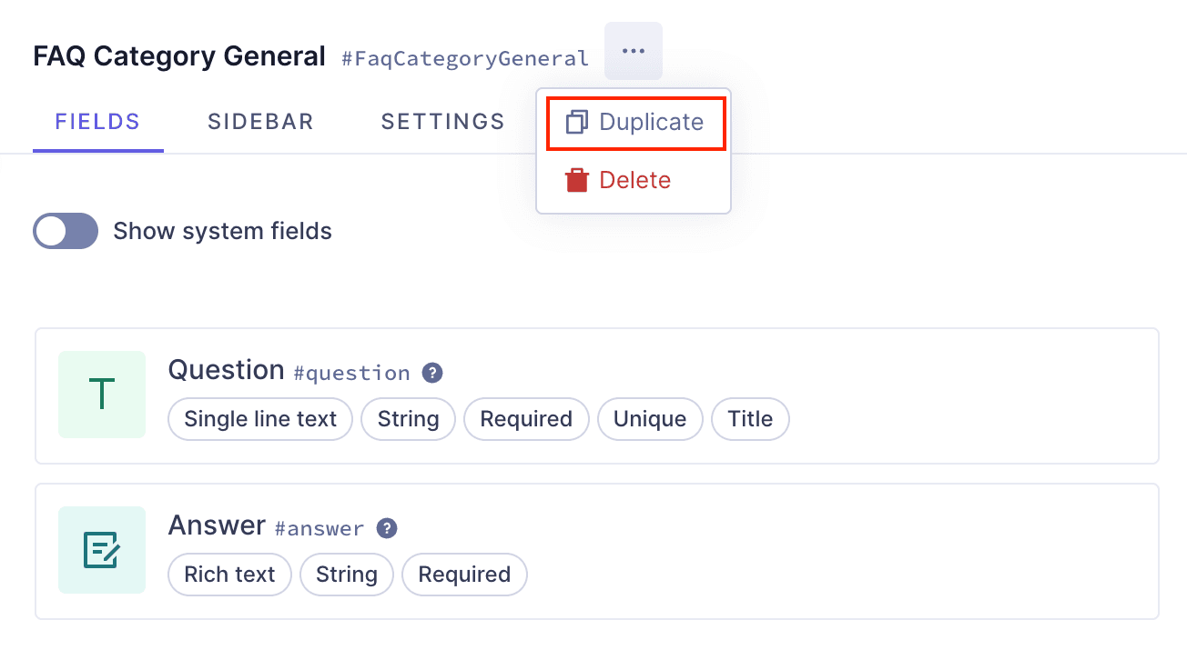 Duplicate the model