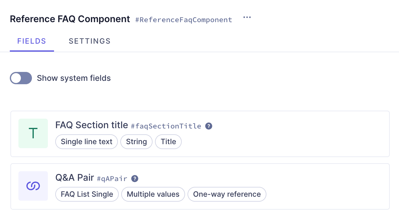 Reference FAQ Component