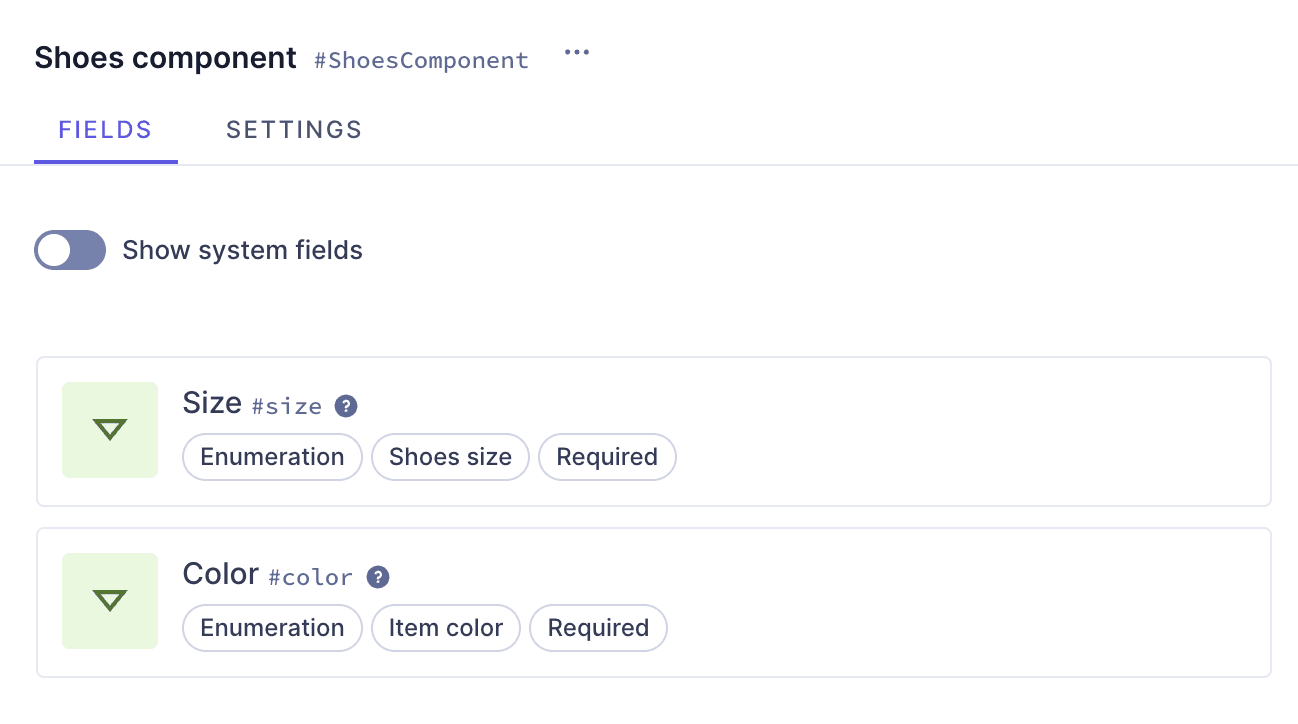 Shoes component