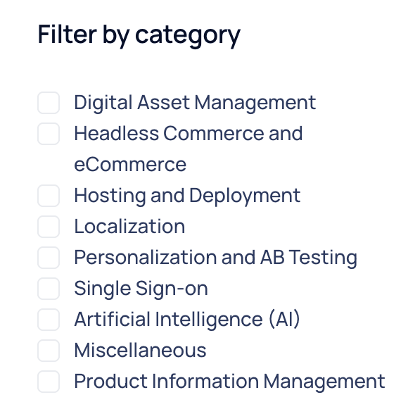 Flat taxonomy - frontend visual example