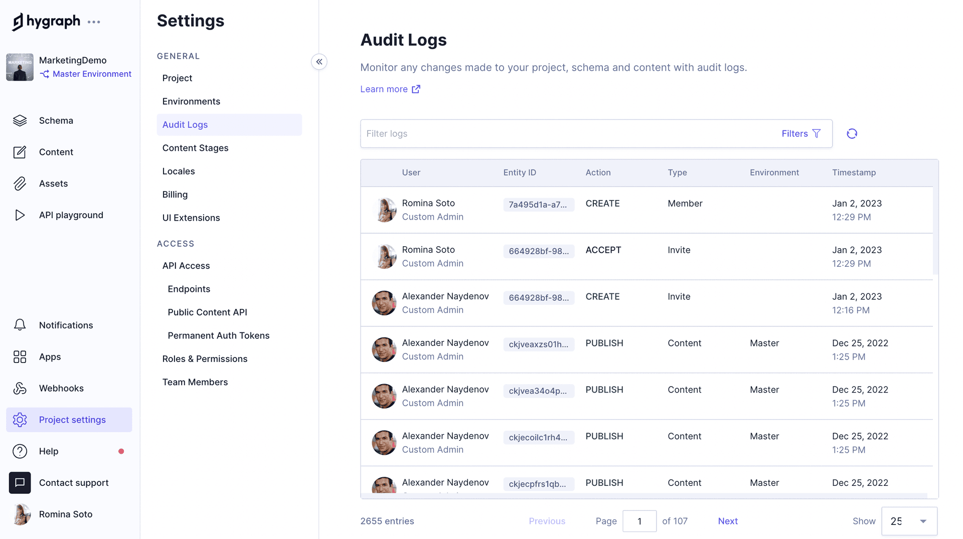 Audit Logs Explorer