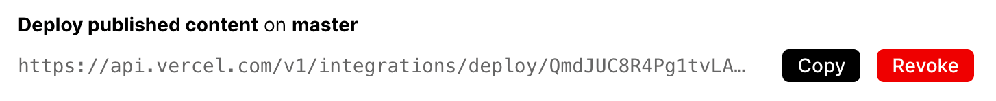 Deploy published content on master